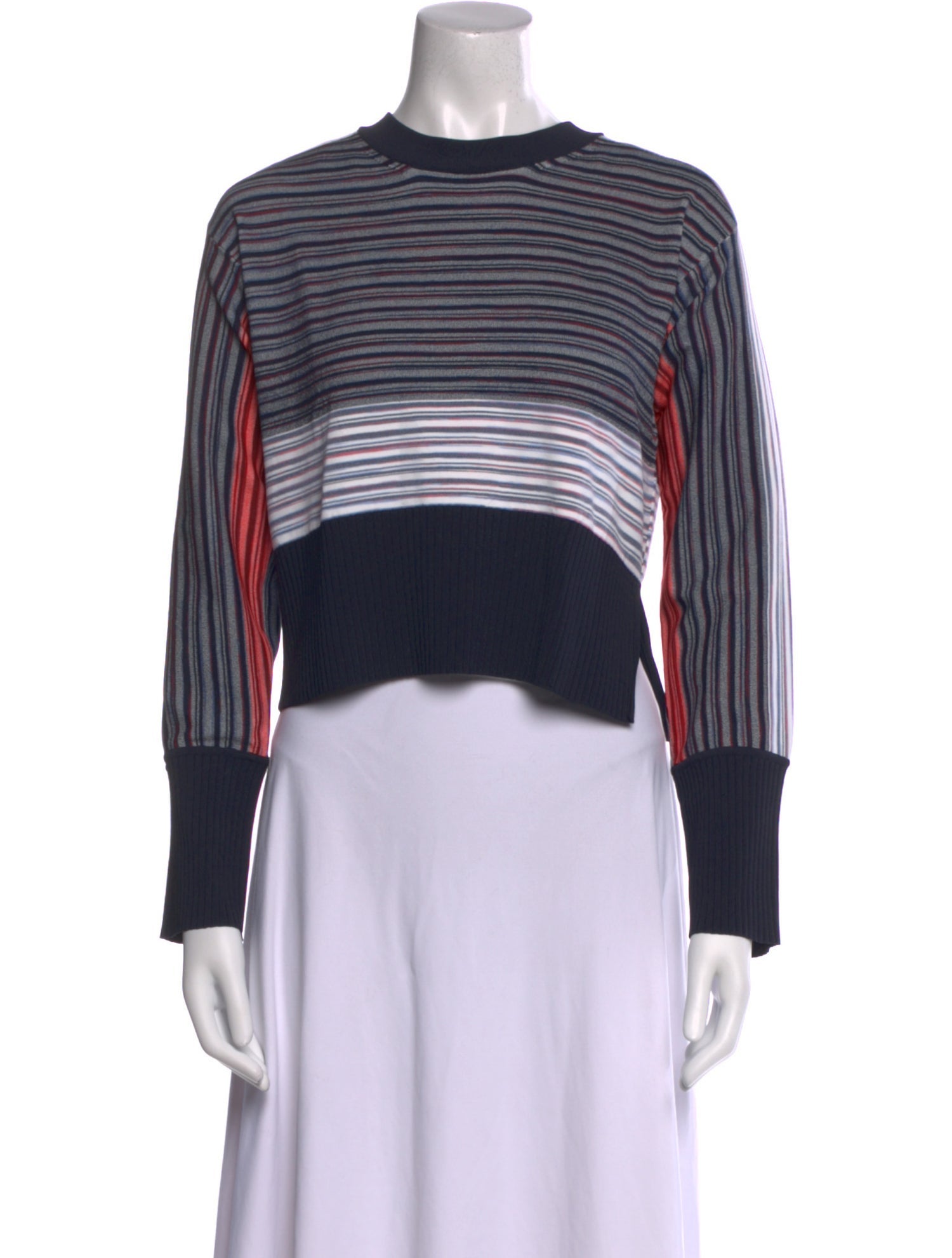 SportMax Striped Crew Neck Sweater