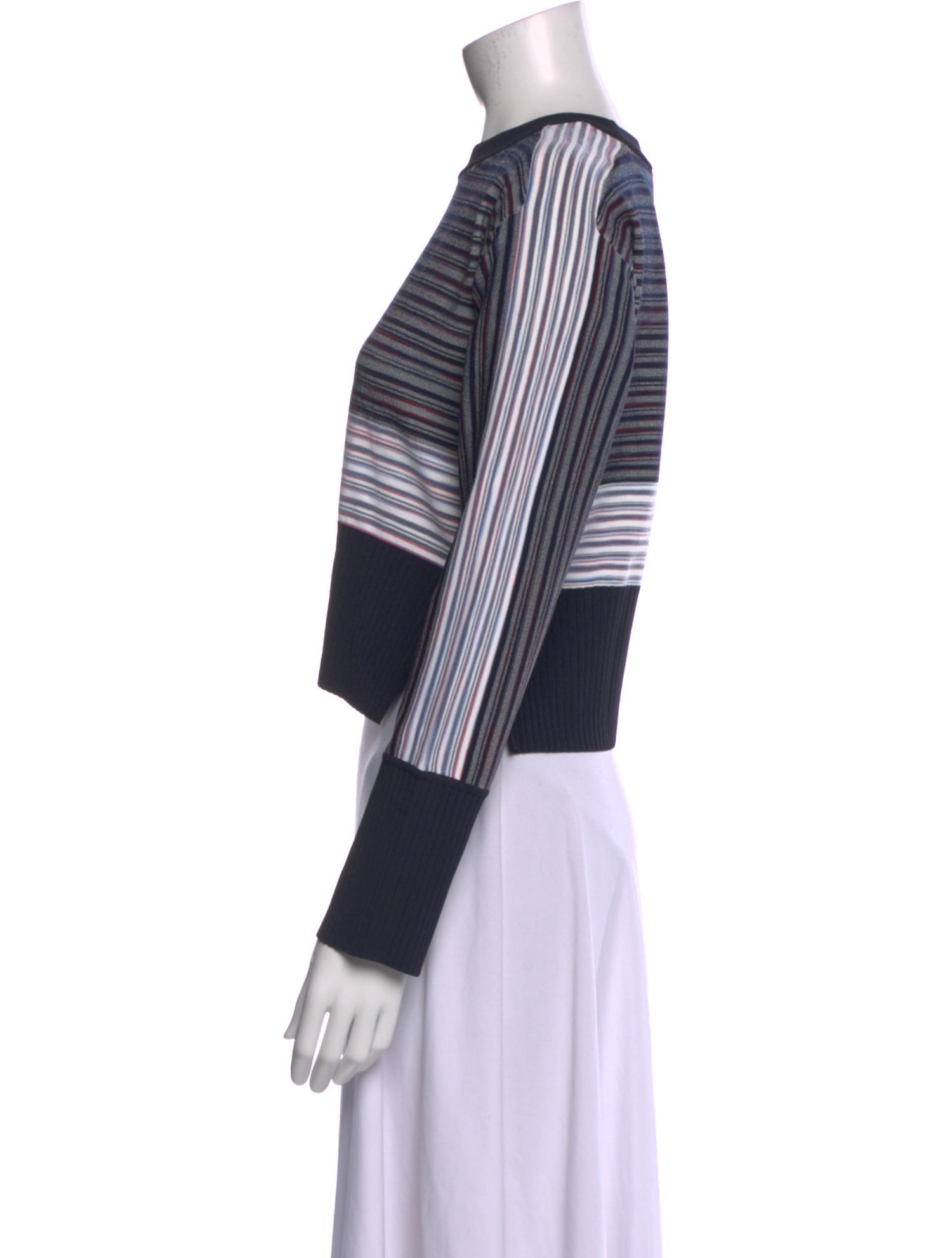 SportMax Striped Crew Neck Sweater