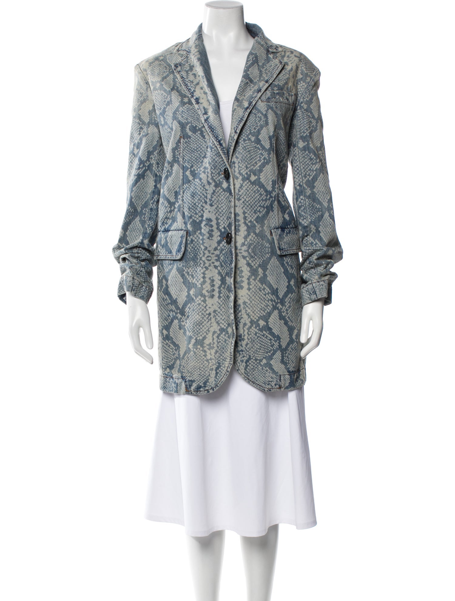 SportMax Tweed Pattern Peacoat