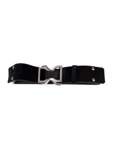 SportMax Belts Wide Suede Waist Belt S