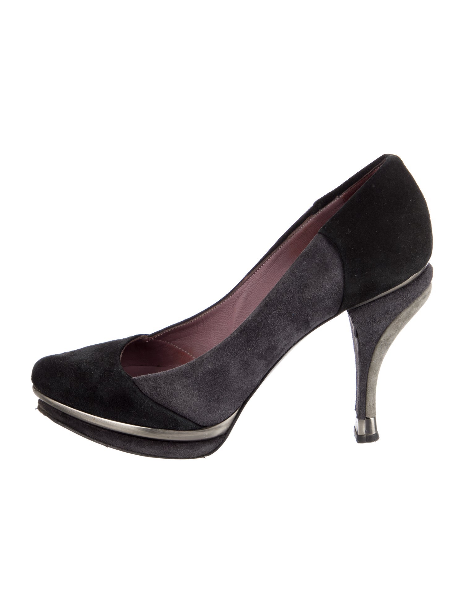 SportMax Suede Leather Trim Embellishment Pumps