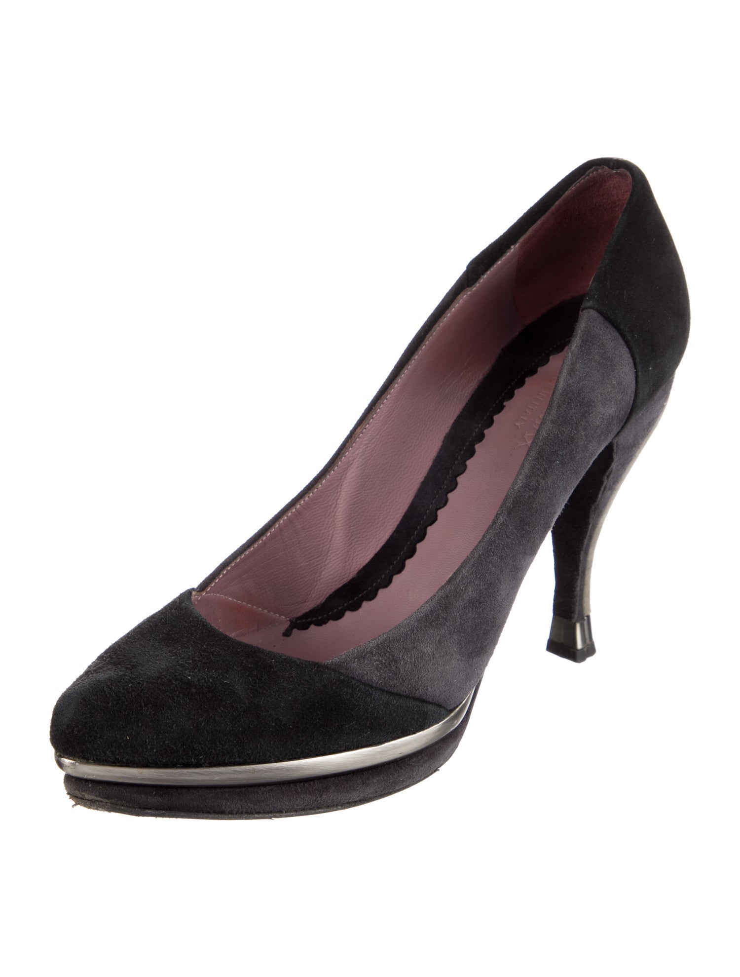 SportMax Suede Leather Trim Embellishment Pumps