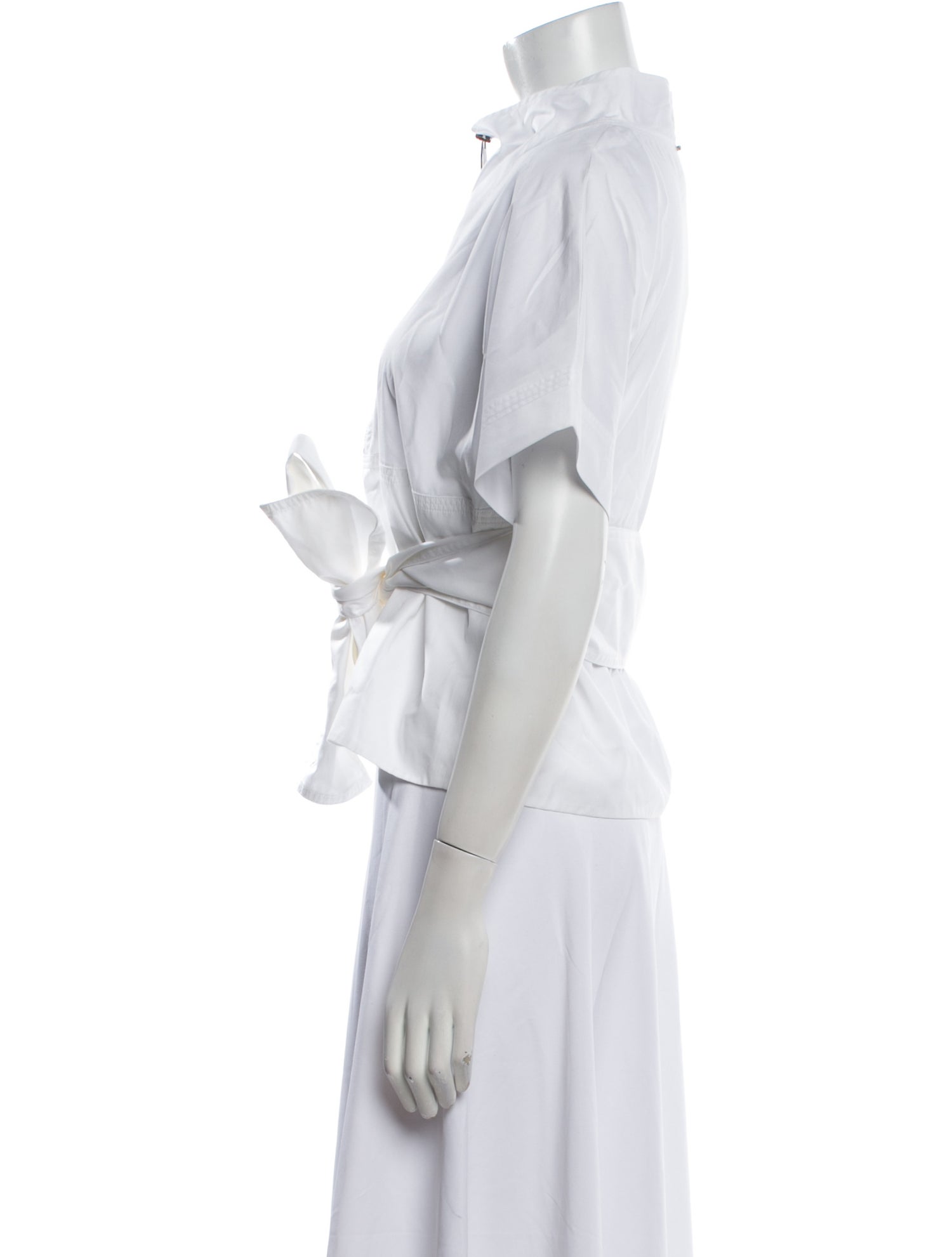 SportMax Mock Neck Short Sleeve Crop Top