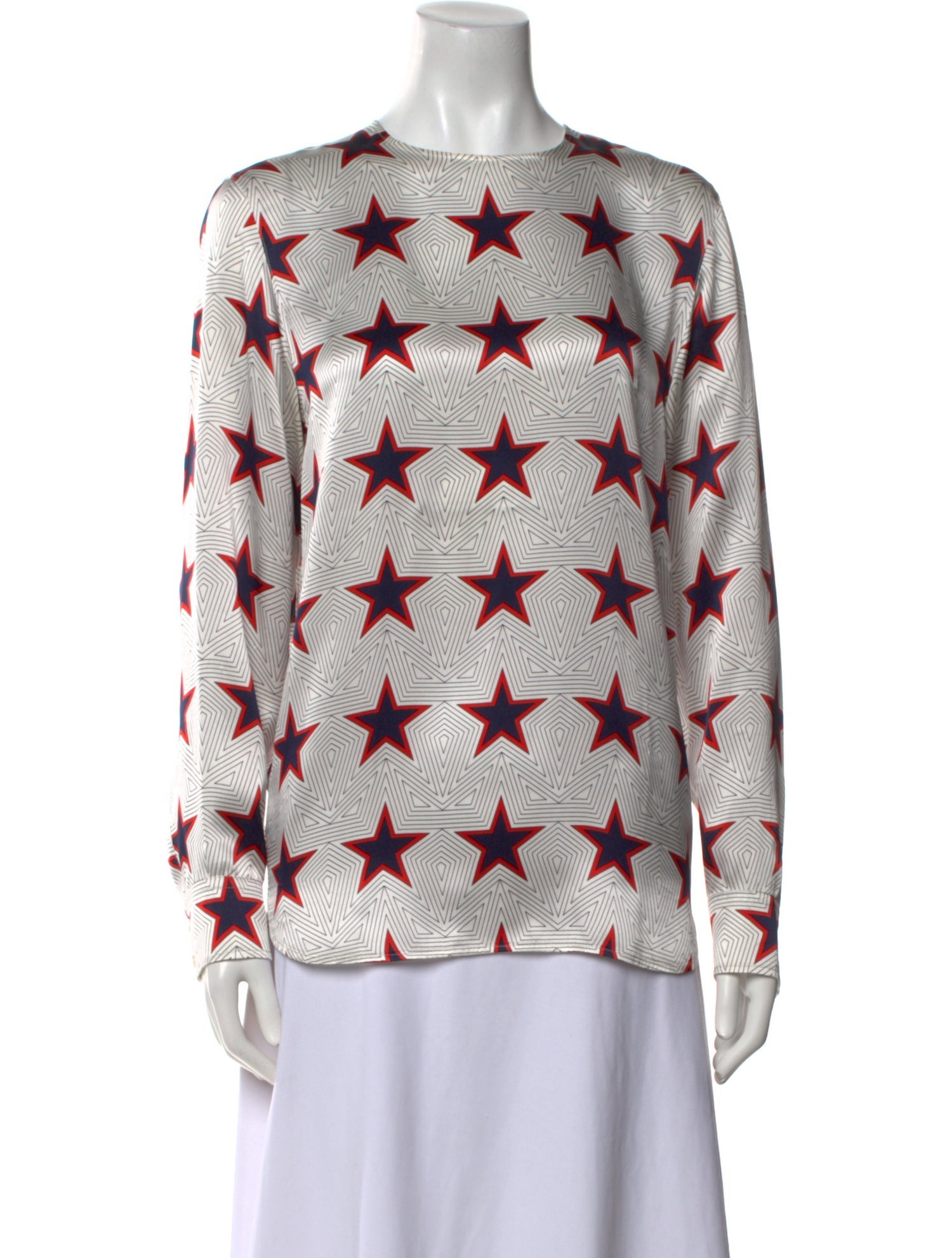 SportMax Printed Crew Neck Blouse