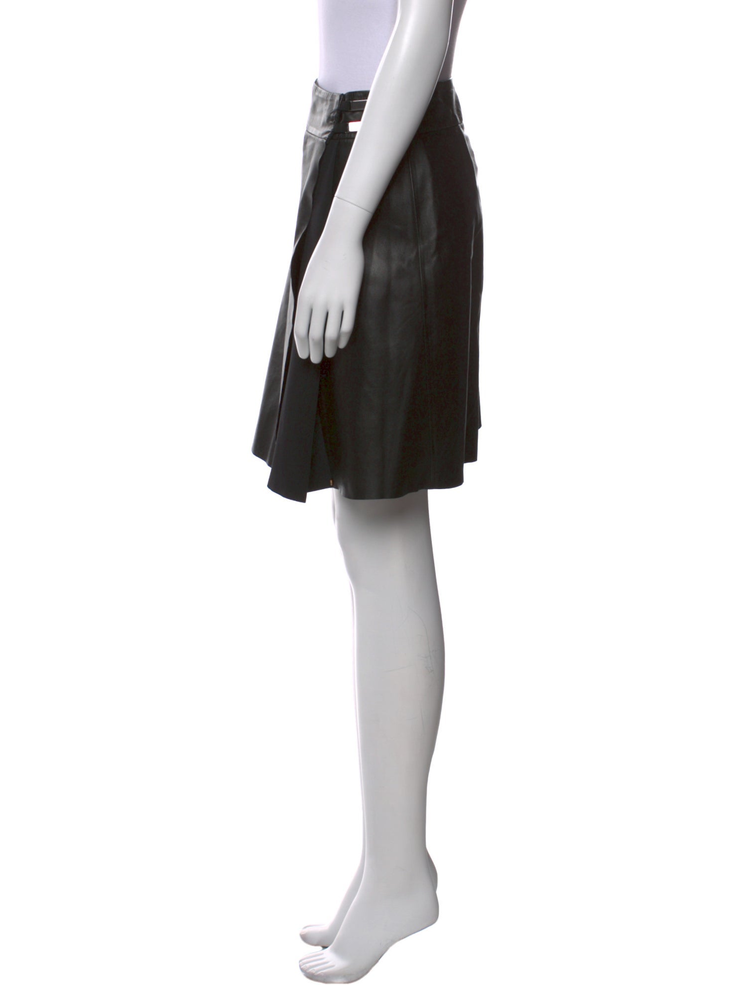 SportMax Leather Mini Skirt