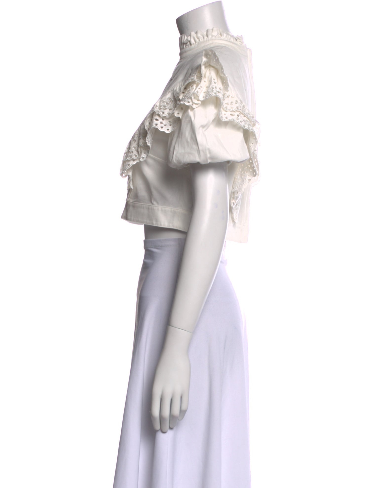 SportMax Mock Neck Short Sleeve Crop Top