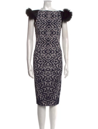 SportMax Printed Midi Length Dress