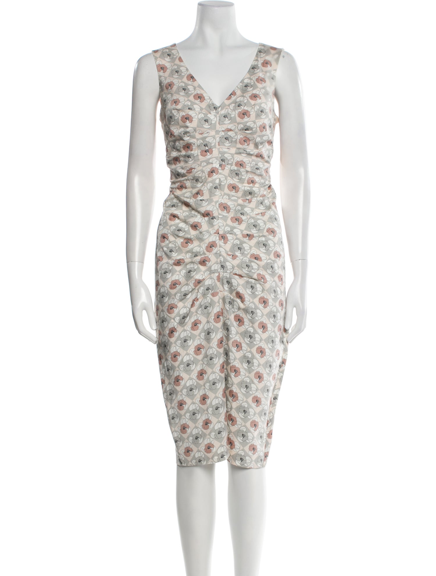 SportMax Floral Print Midi Length Dress