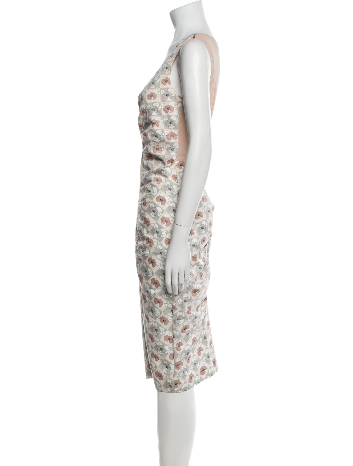 SportMax Floral Print Midi Length Dress