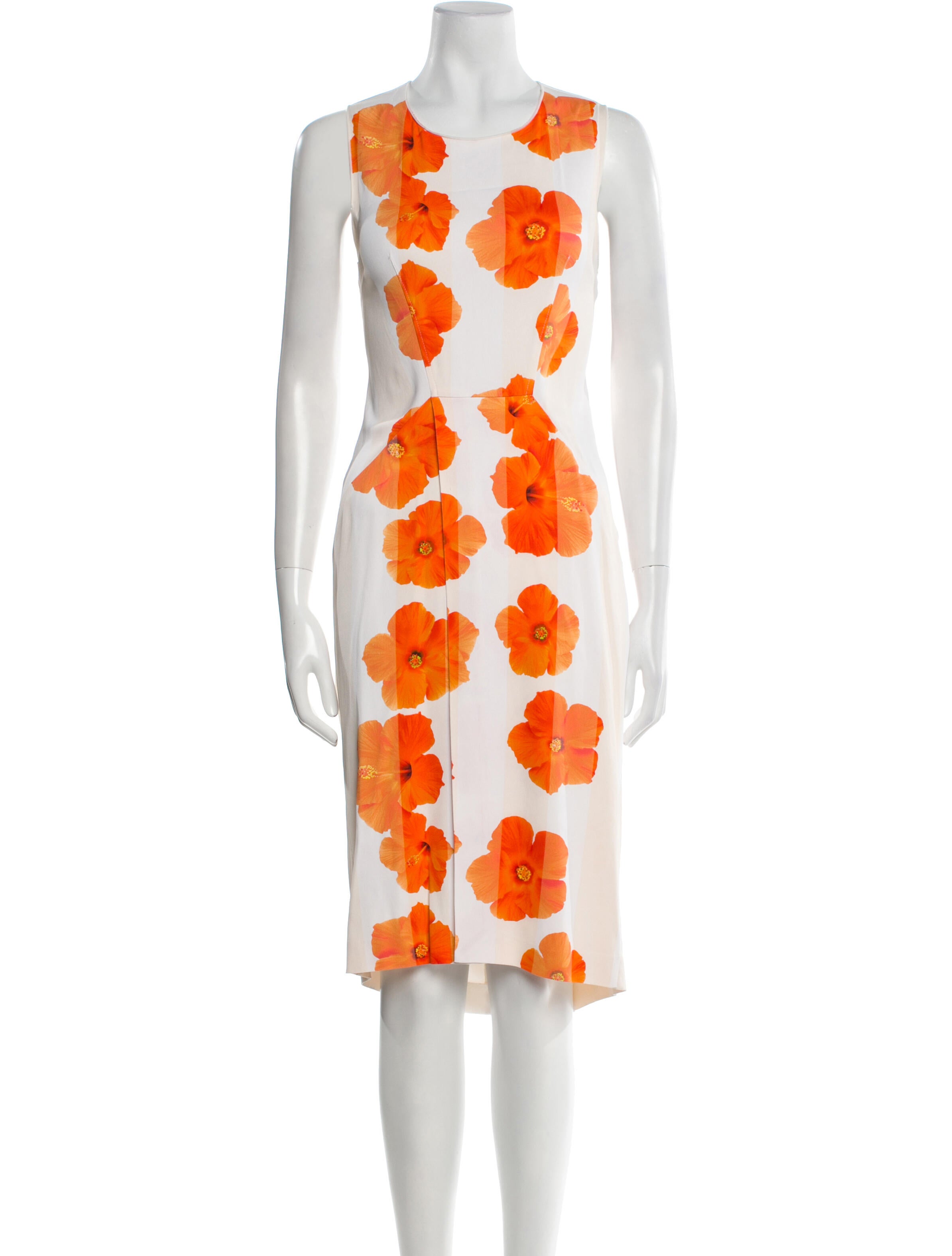SportMax Floral Print Midi Length Dress