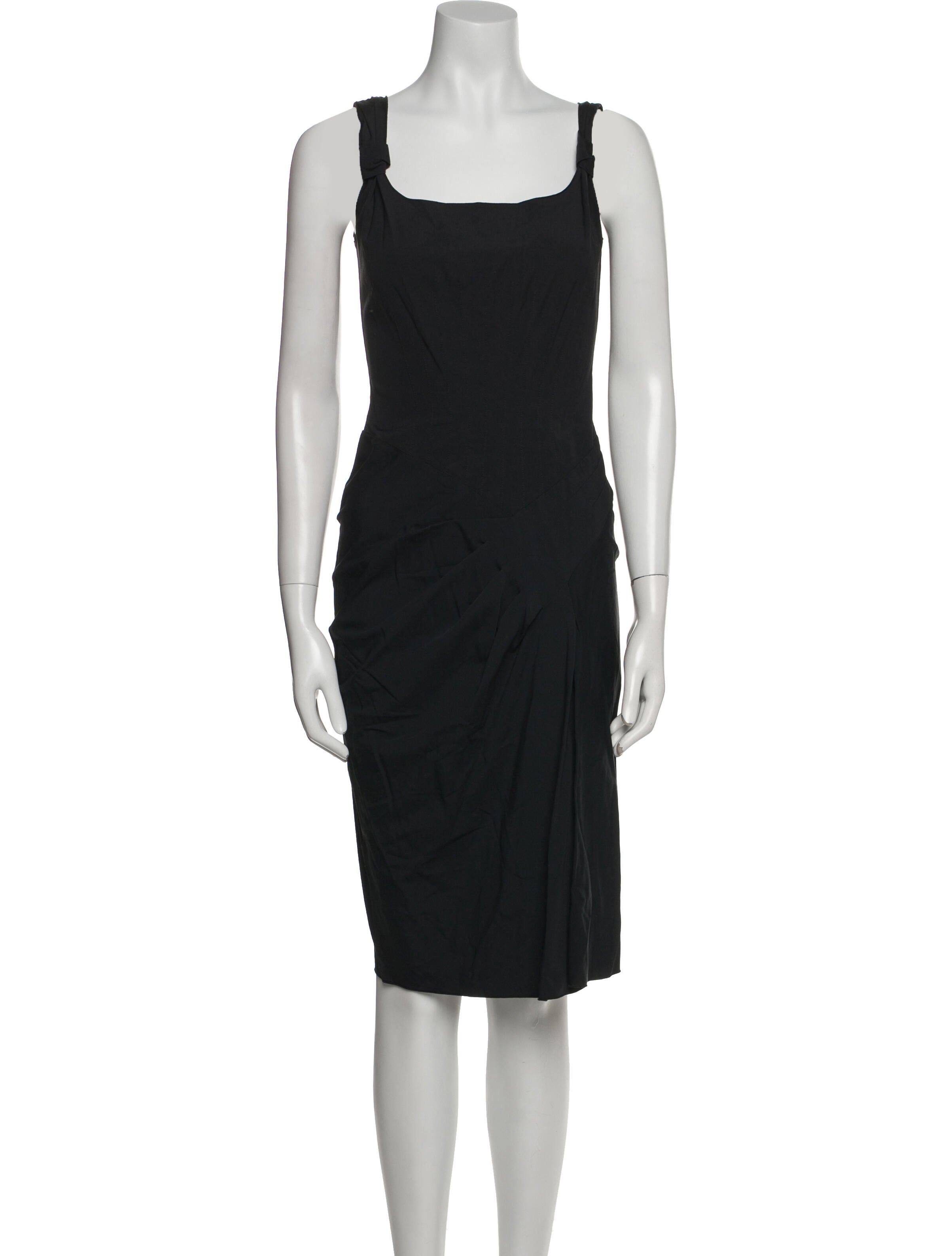 SportMax Square Neckline Midi Length Dress