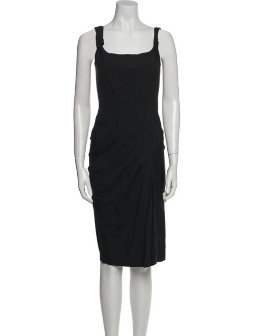 SportMax Square Neckline Midi Length Dress