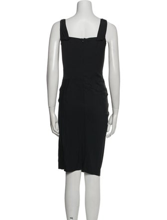 SportMax Square Neckline Midi Length Dress