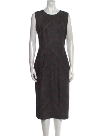 SportMax Virgin Wool Midi Length Dress