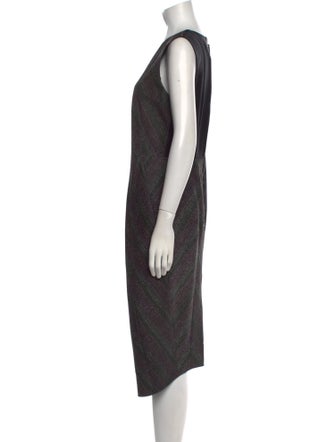 SportMax Virgin Wool Midi Length Dress