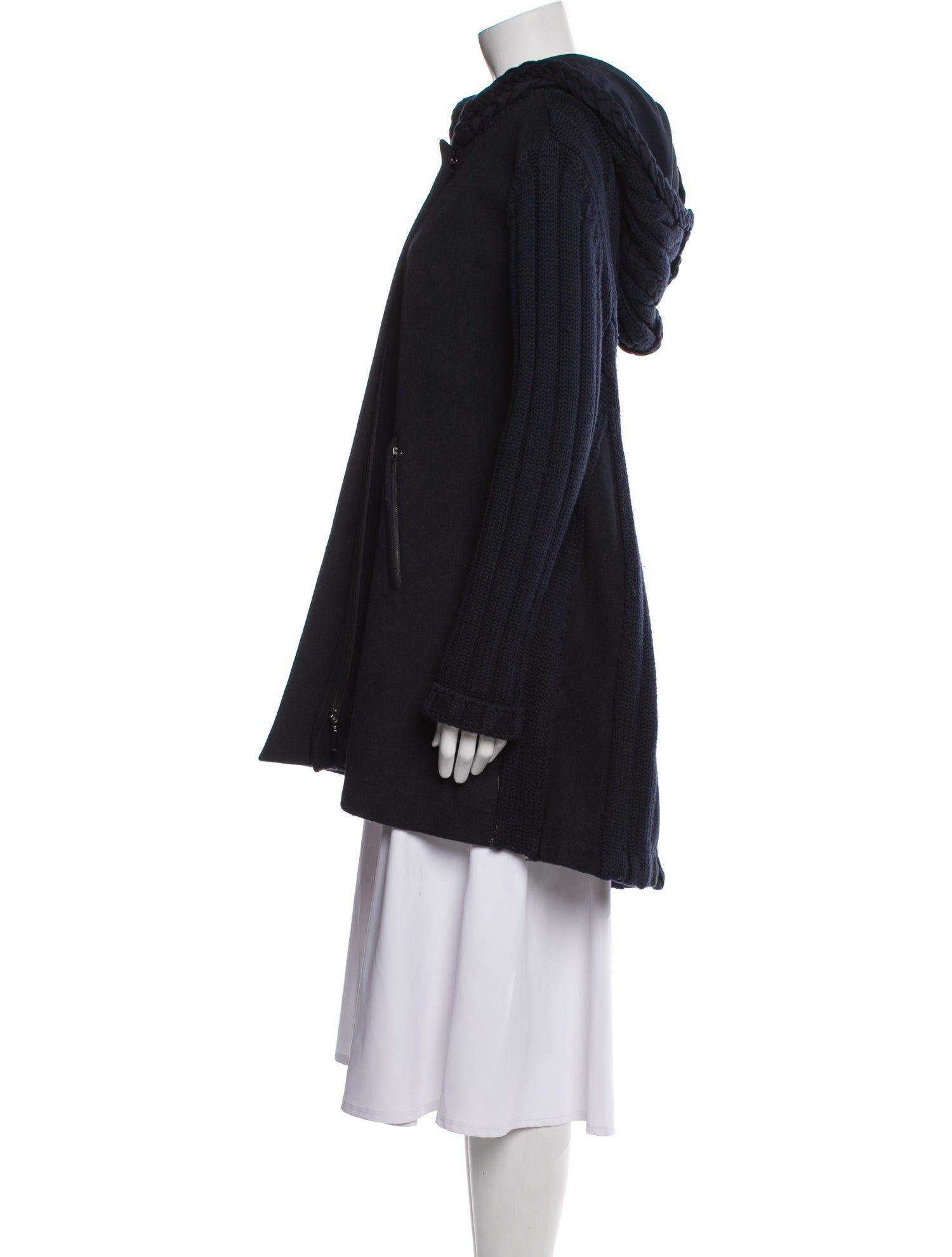 SportMax Virgin Wool Faux Fur Coat