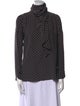 SportMax Silk Polka Dot Print Blouse