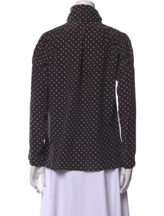 SportMax Silk Polka Dot Print Blouse