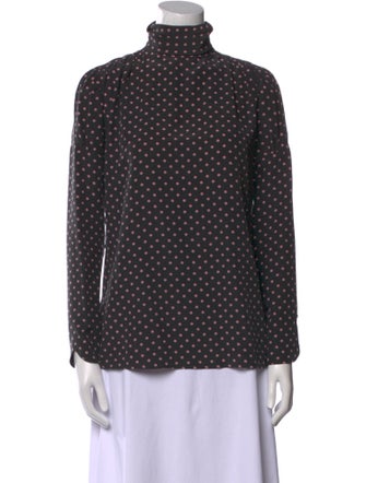 SportMax Silk Polka Dot Print Blouse