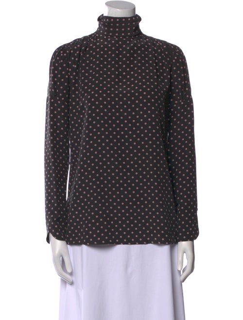 SportMax Silk Polka Dot Print Blouse