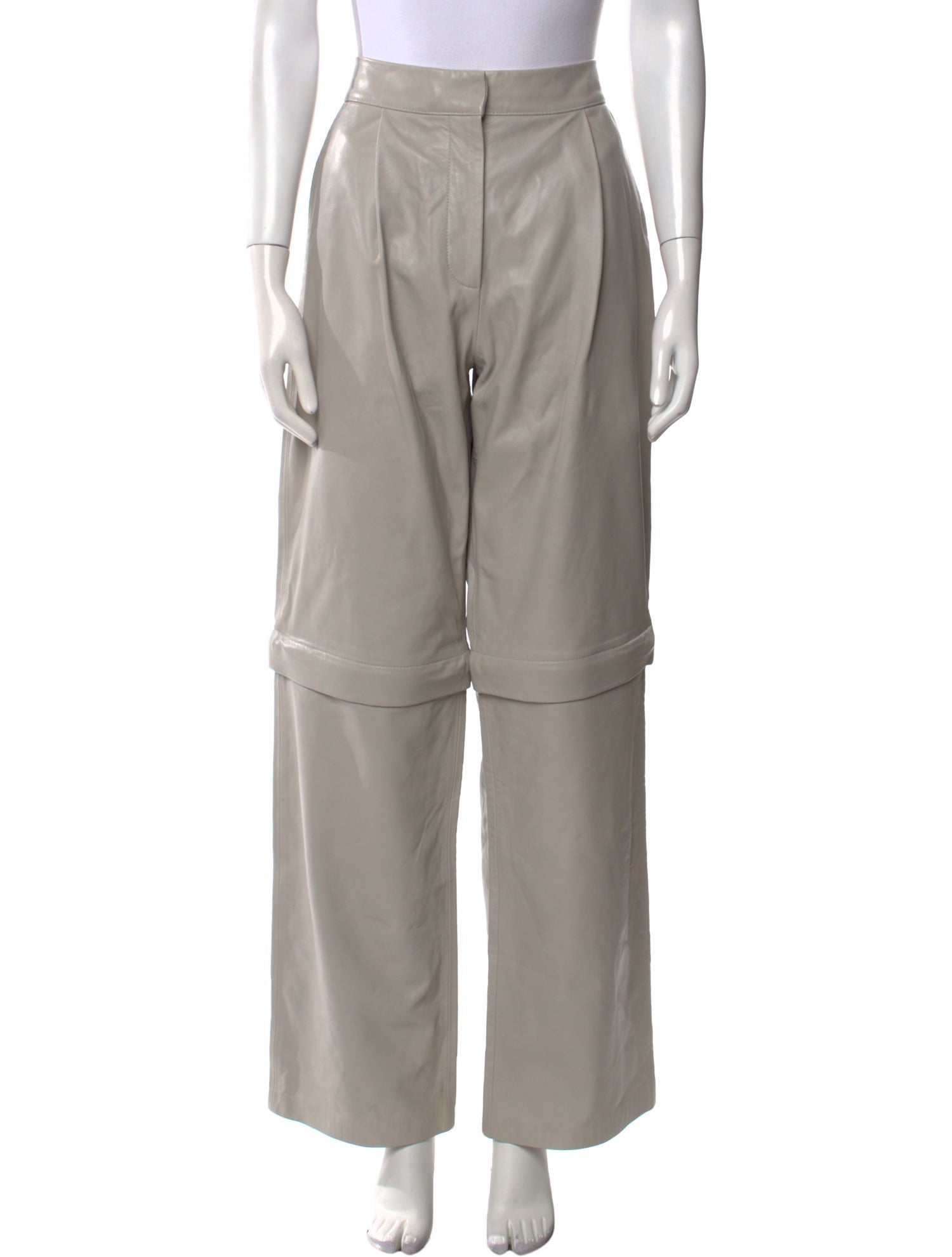 SportMax Lamb Leather Wide Leg Pants