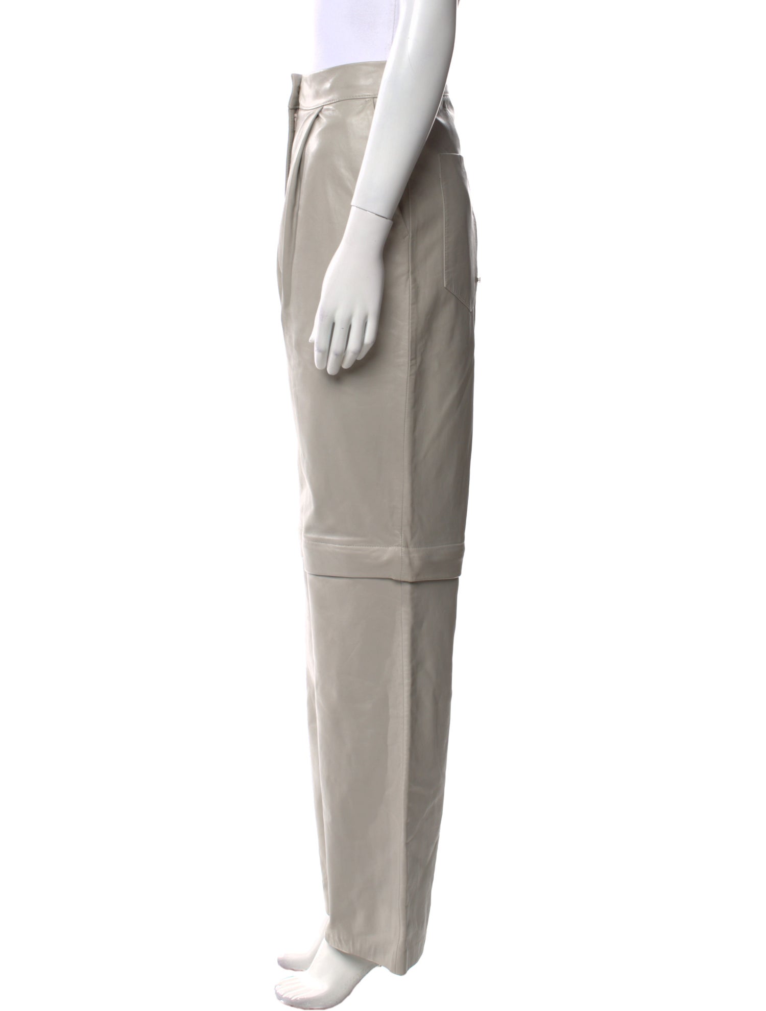 SportMax Lamb Leather Wide Leg Pants