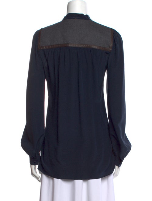 SportMax Mock Neck Long Sleeve Blouse