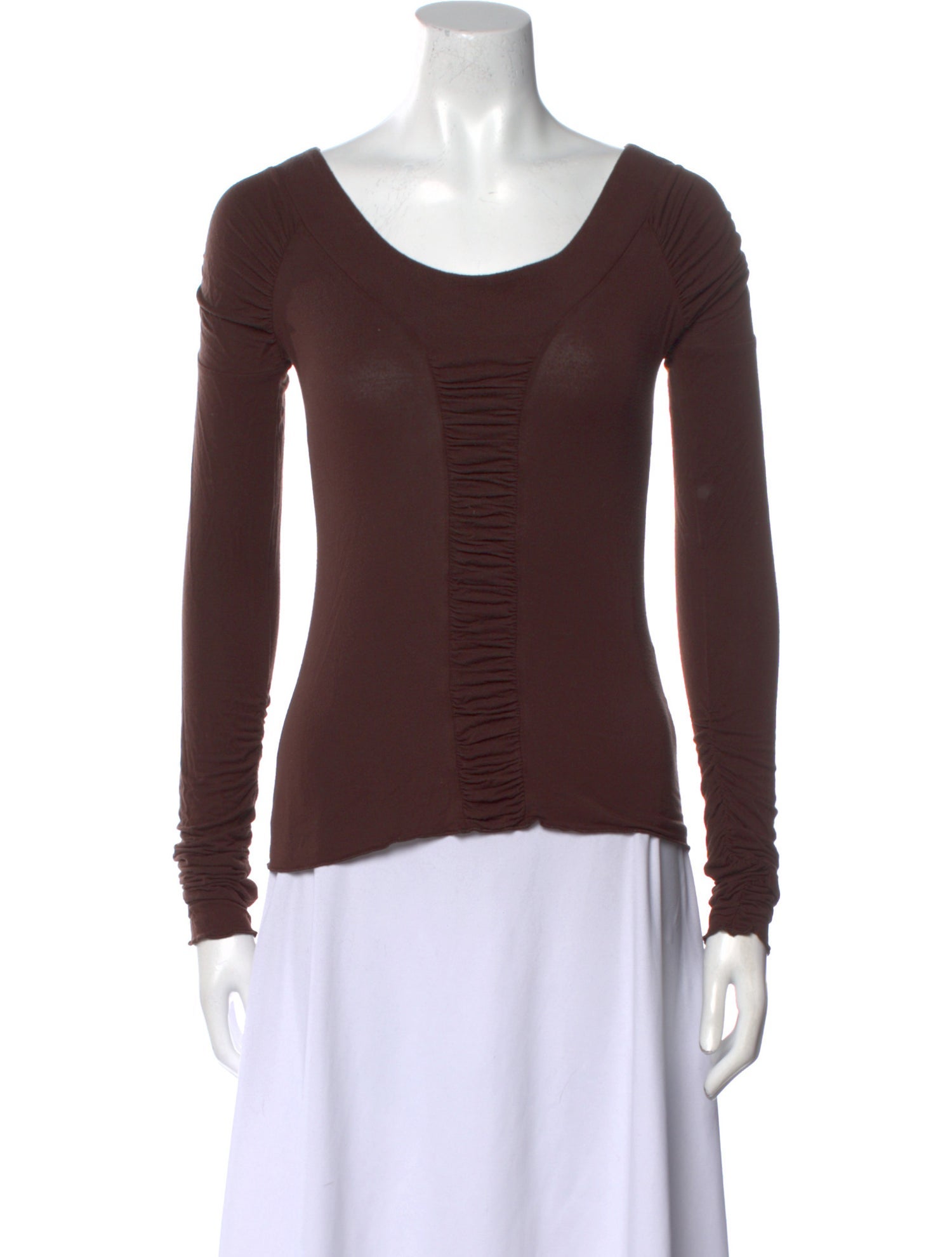 SportMax Scoop Neck Long Sleeve T-Shirt