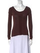 SportMax Scoop Neck Long Sleeve T-Shirt