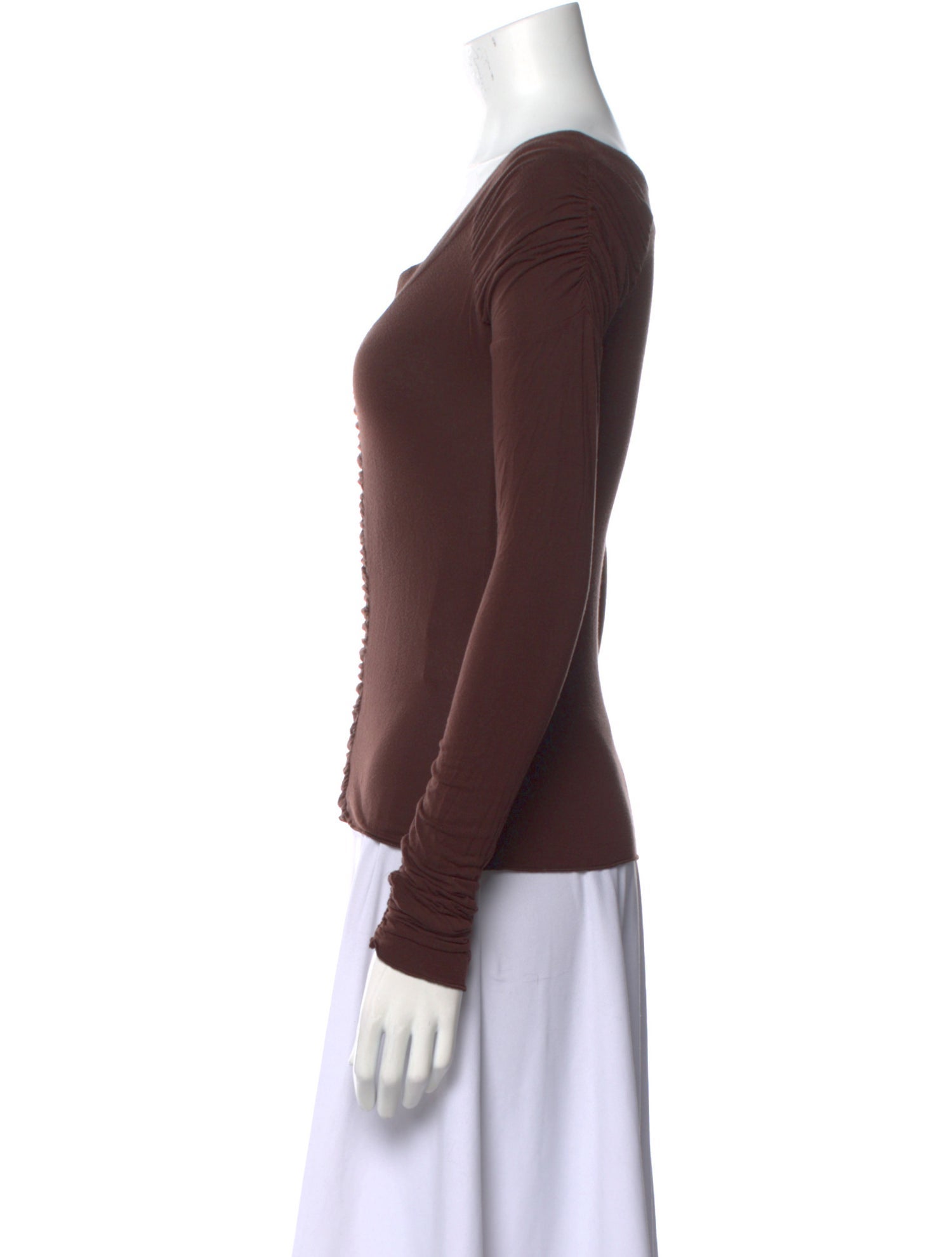 SportMax Scoop Neck Long Sleeve T-Shirt