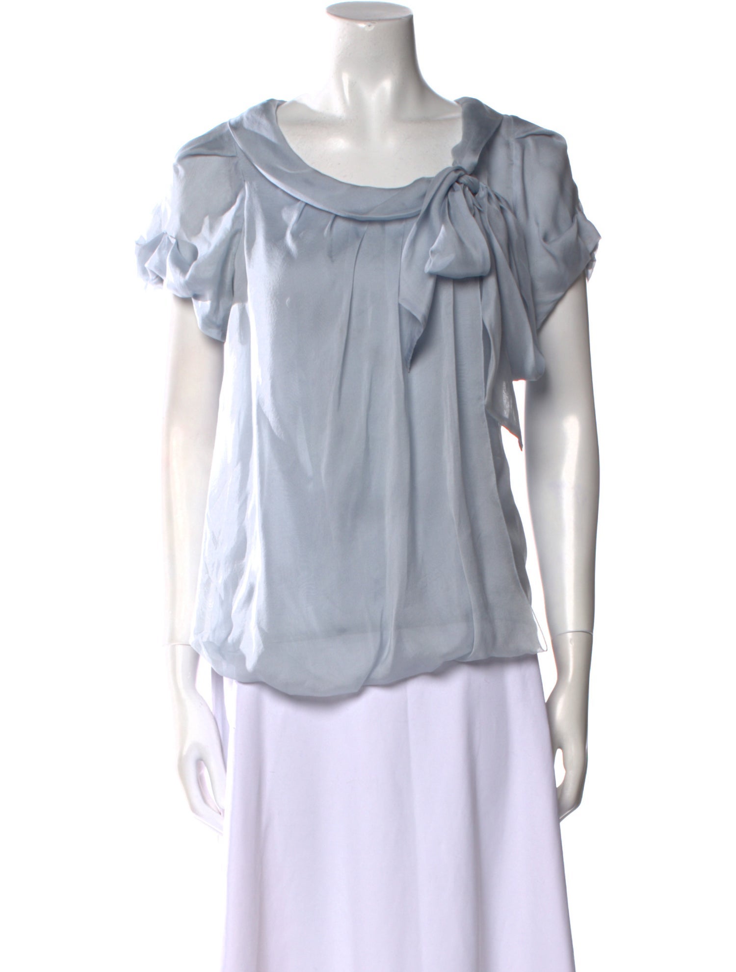 SportMax Silk Scoop Neck Blouse