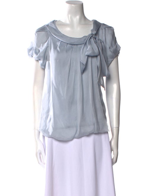 SportMax Silk Scoop Neck Blouse