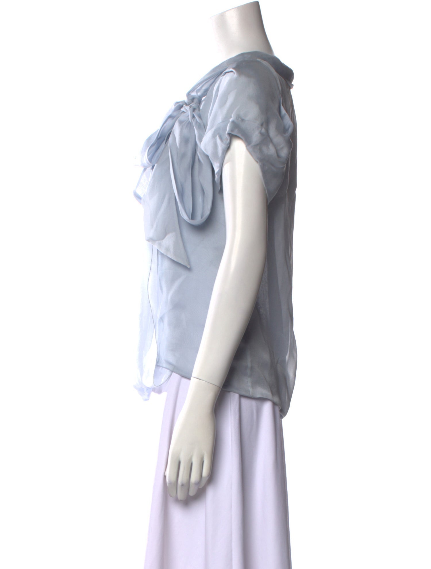 SportMax Silk Scoop Neck Blouse