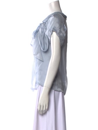 SportMax Silk Scoop Neck Blouse