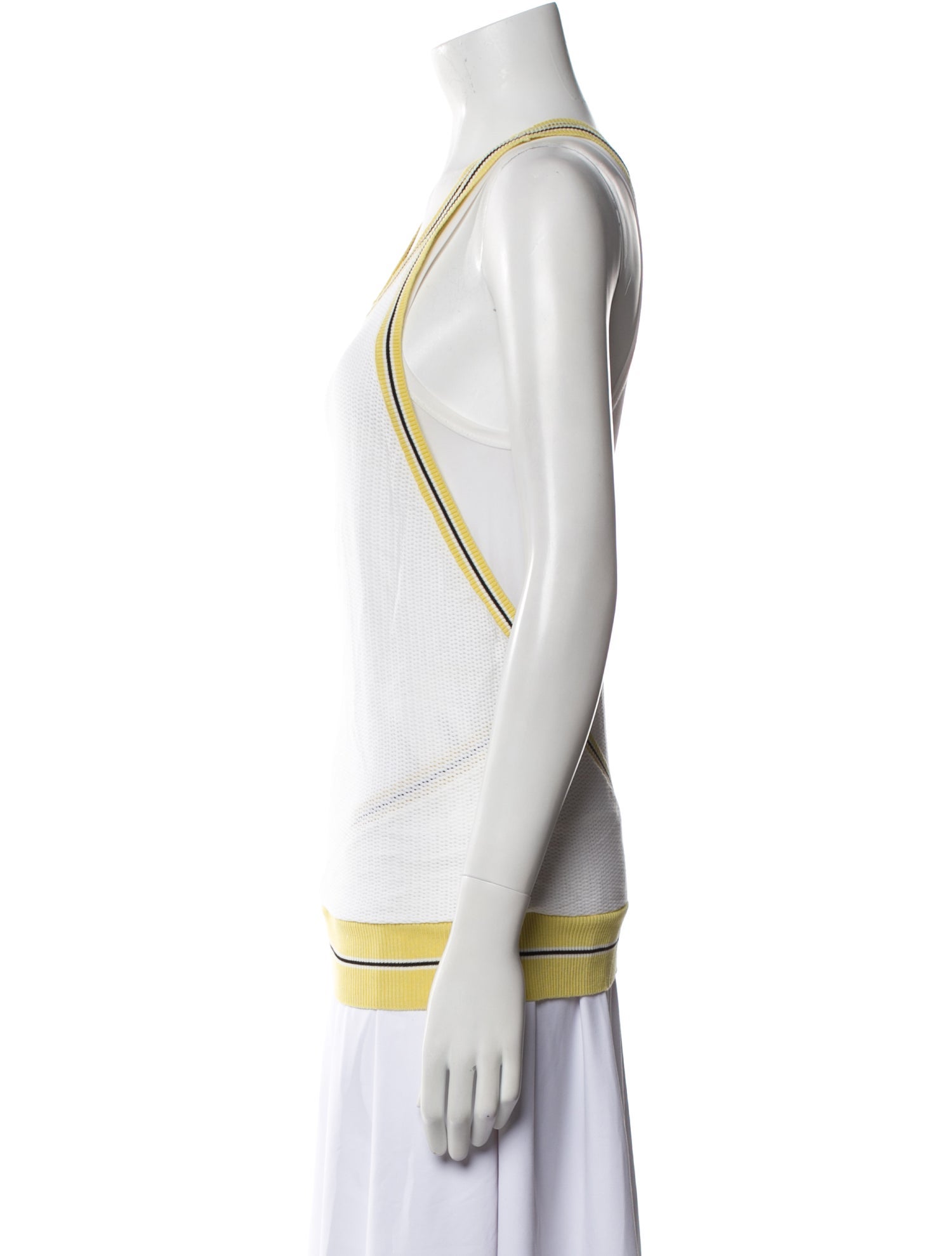 SportMax Striped Scoop Neck Top