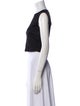 SportMax Crew Neck Sleeveless Crop Top