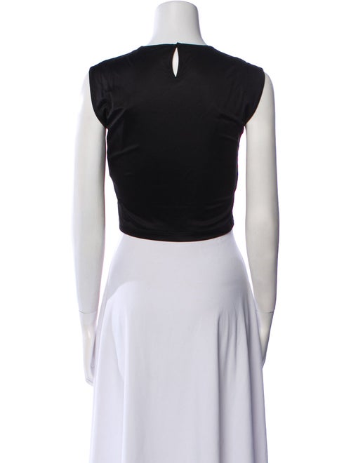 SportMax Crew Neck Sleeveless Crop Top