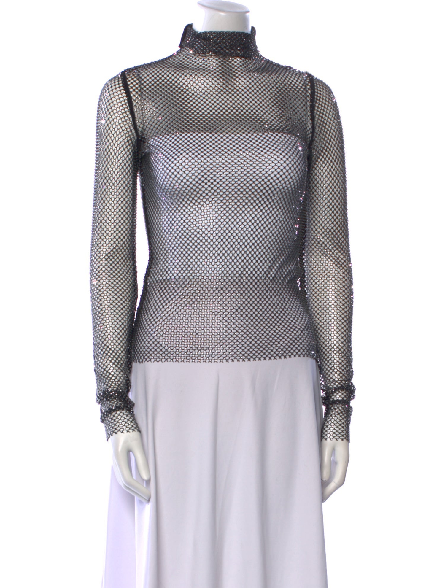 SportMax Printed Mock Neck Top