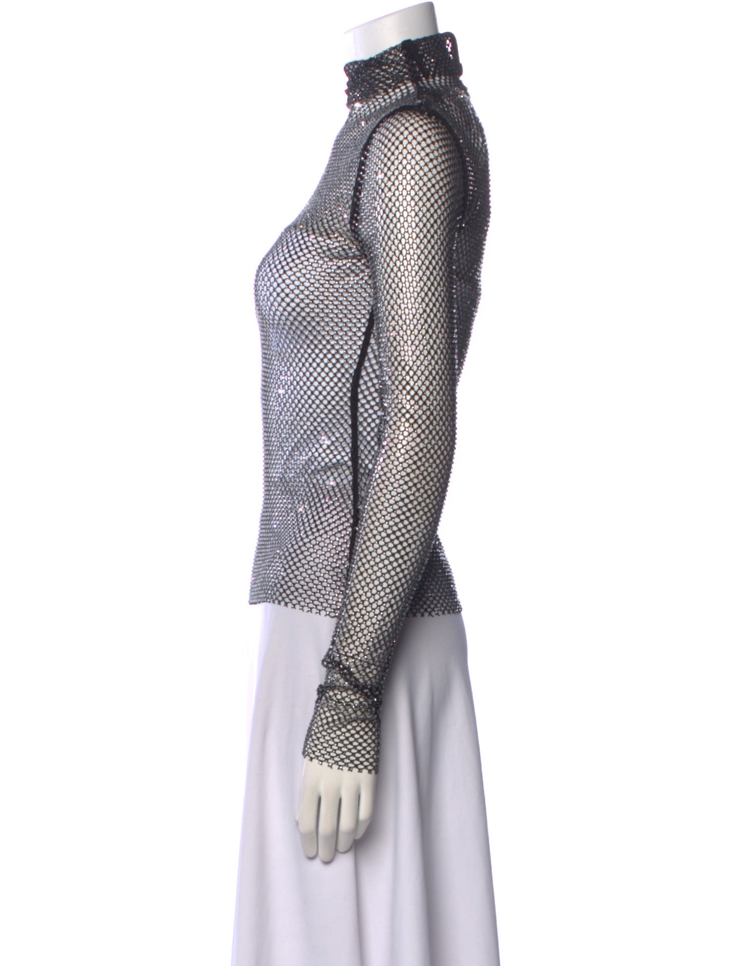 SportMax Printed Mock Neck Top