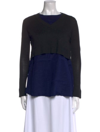 SportMax Silk Bateau Neckline Top