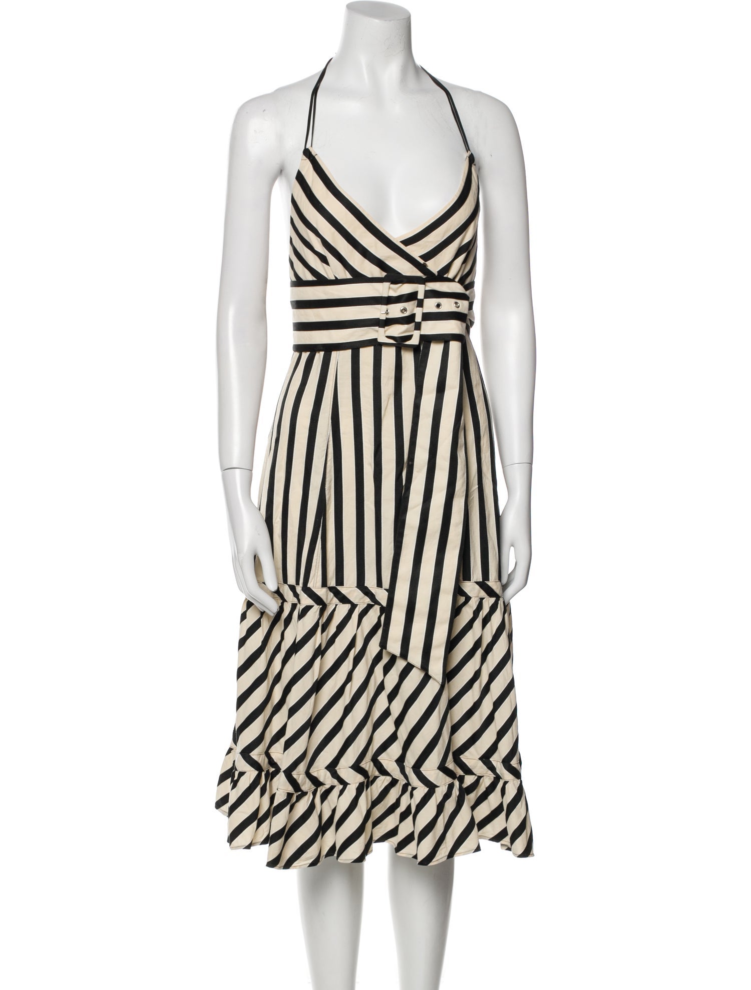 SportMax Striped Midi Length Dress