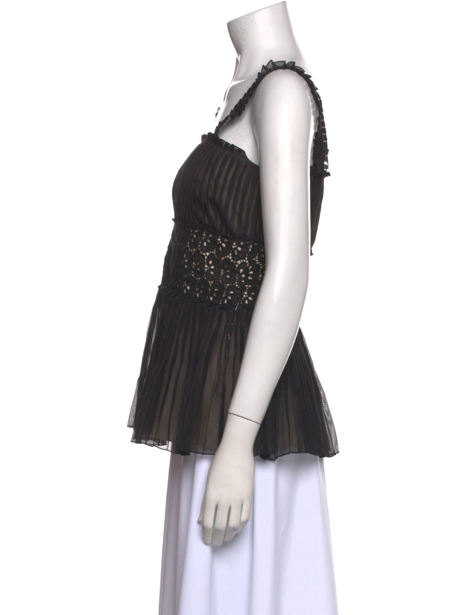 SportMax Silk Square Neckline Top