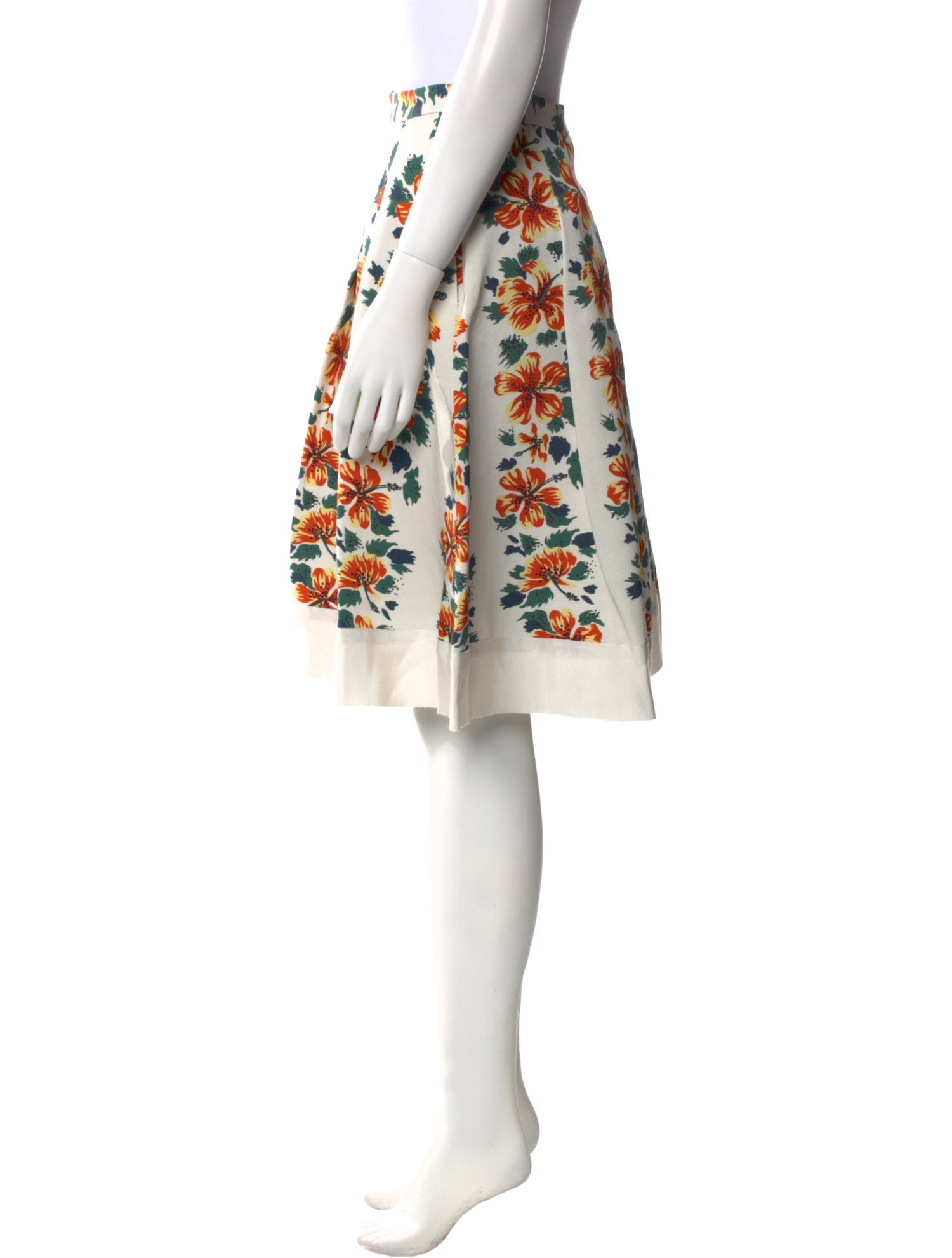 SportMax Floral Print Knee-Length Skirt
