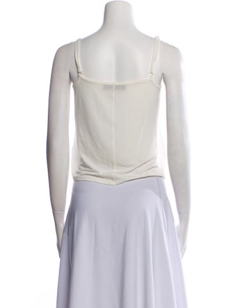 SportMax Square Neckline Sleeveless Crop Top