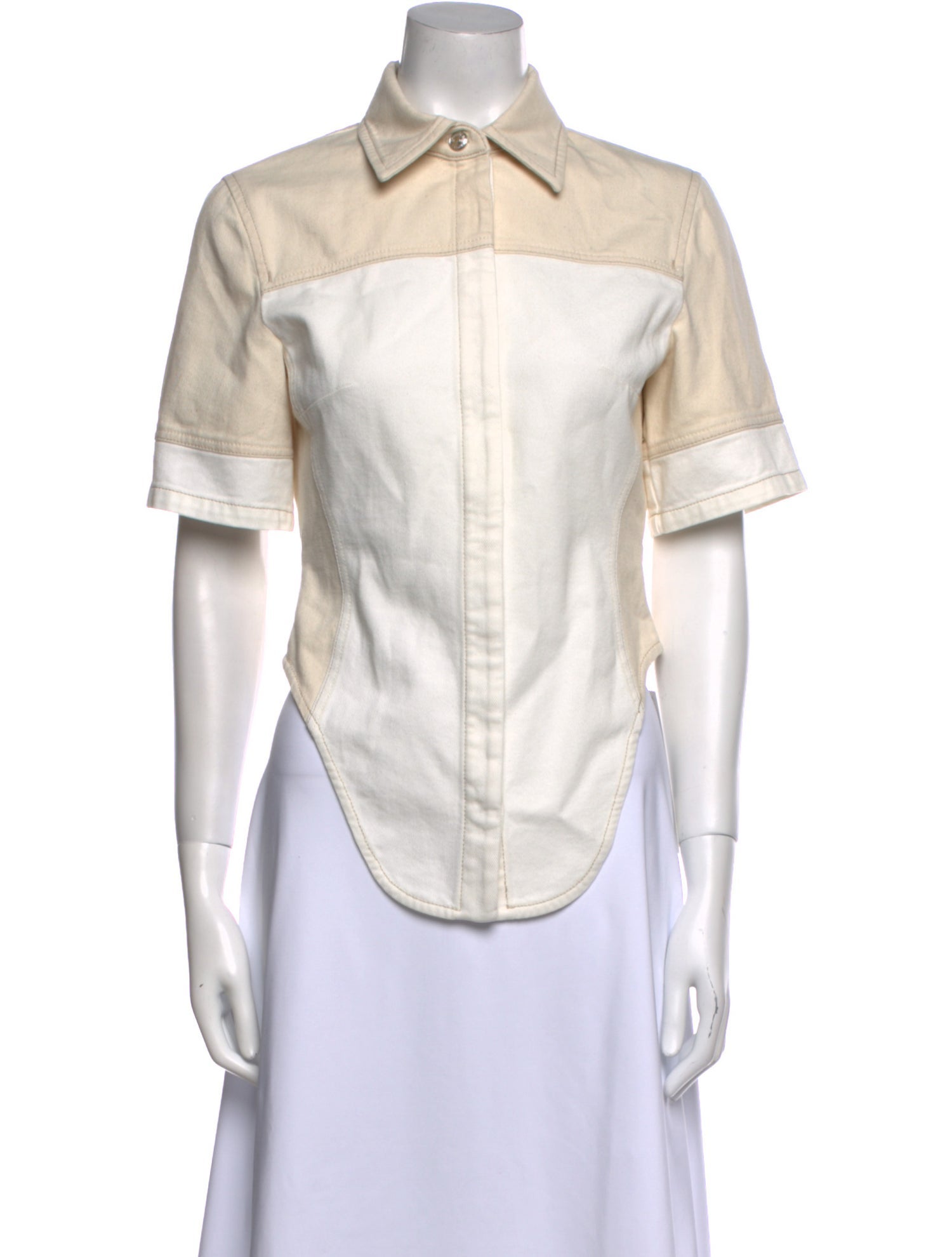 SportMax Short Sleeve Button-Up Top