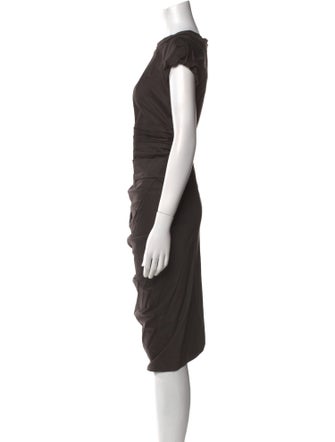 SportMax Bateau Neckline Midi Length Dress