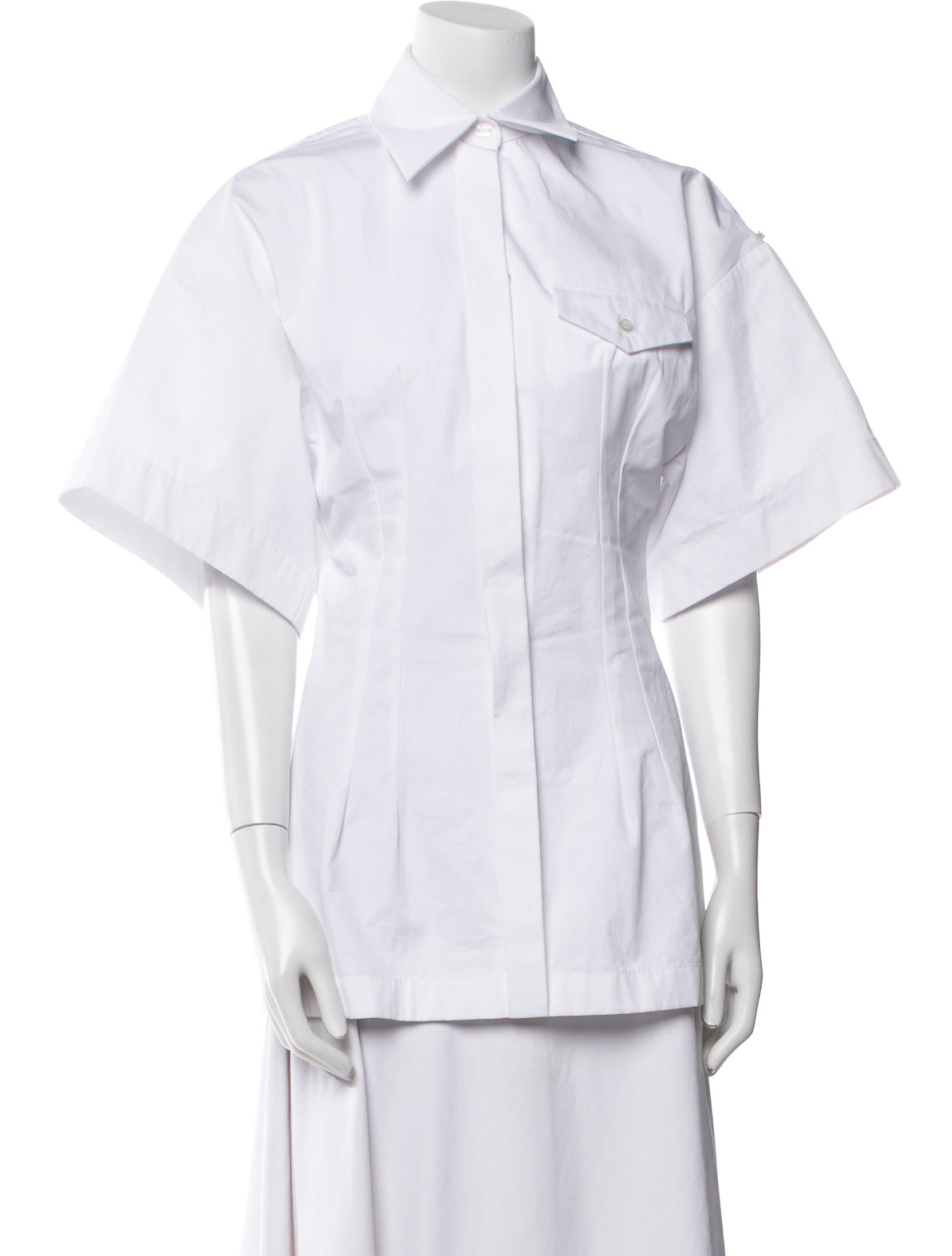 SportMax Short Sleeve Button-Up Top