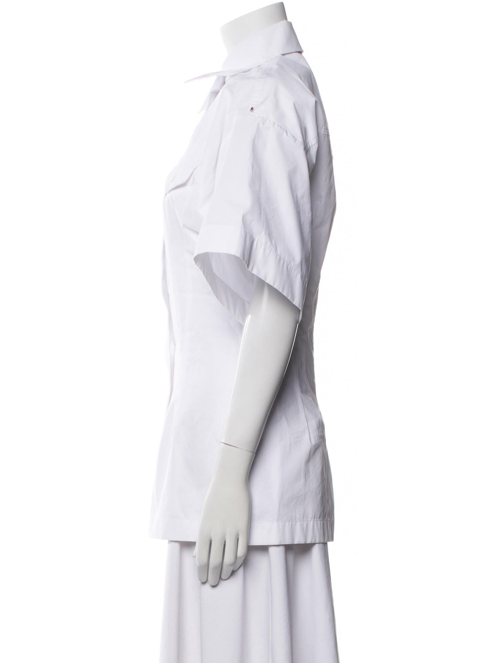 SportMax Short Sleeve Button-Up Top