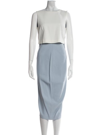 SportMax Bateau Neckline Midi Length Dress