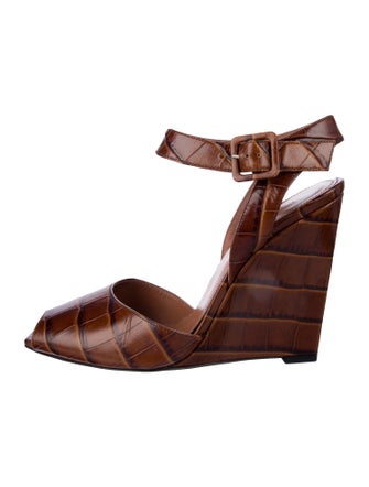 SportMax Leather Printed Sandals